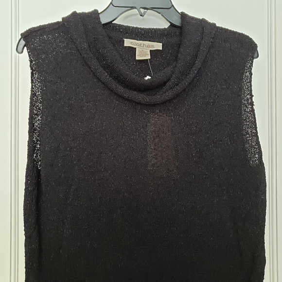 C.l.o.t.h.e.s. Black Knit top, size XL, NWT. - Picture 8 of 8